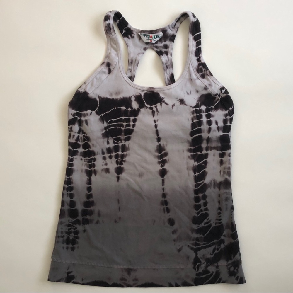 Hard Tail Ombré Tie-dye Yoga Workout Top M